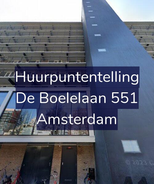Foto gevel Huurpuntentelling voor De Boelelaan 551, Amsterdam