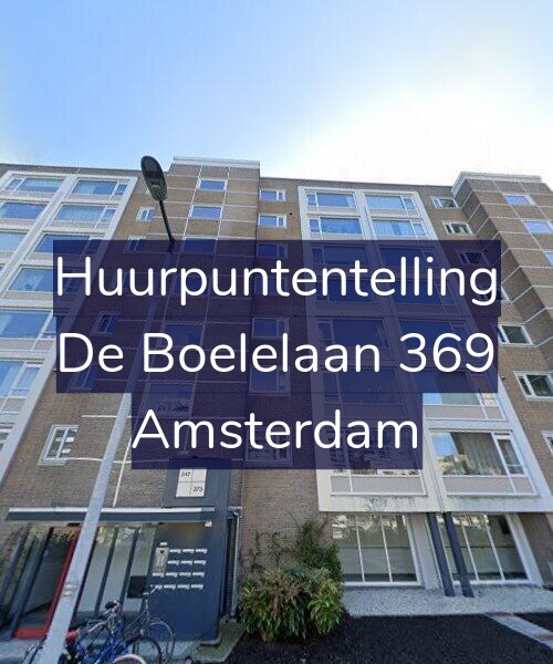 Foto gevel Huurpuntentelling voor De Boelelaan 369, Amsterdam