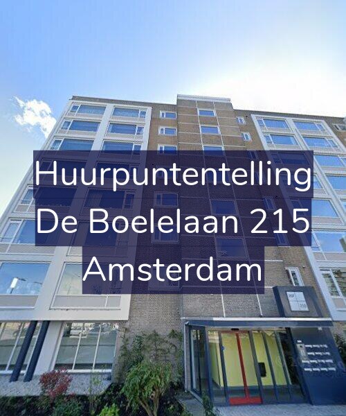 Foto gevel Huurpuntentelling voor De Boelelaan 215, Amsterdam