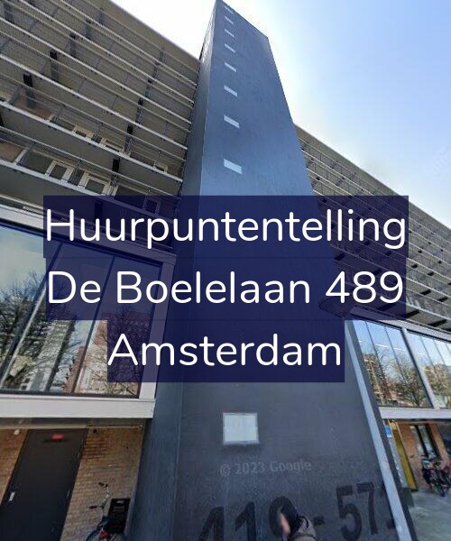 Foto gevel Huurpuntentelling voor De Boelelaan 489, Amsterdam
