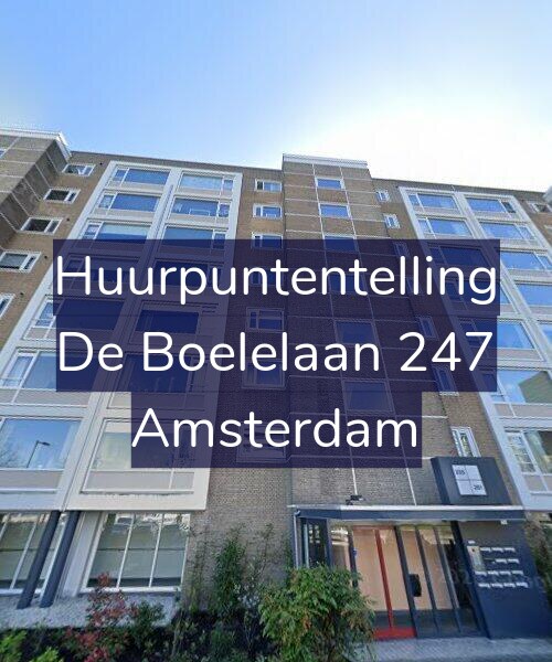 Foto gevel Huurpuntentelling voor De Boelelaan 247, Amsterdam
