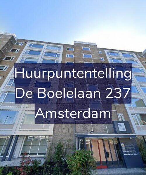Foto gevel Huurpuntentelling voor De Boelelaan 237, Amsterdam