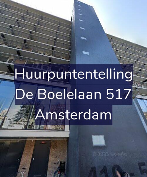 Foto gevel Huurpuntentelling voor De Boelelaan 517, Amsterdam