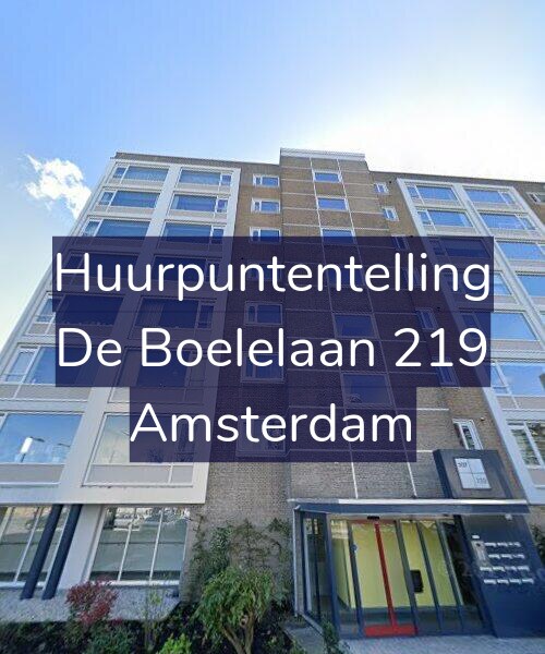Foto gevel Huurpuntentelling voor De Boelelaan 219, Amsterdam