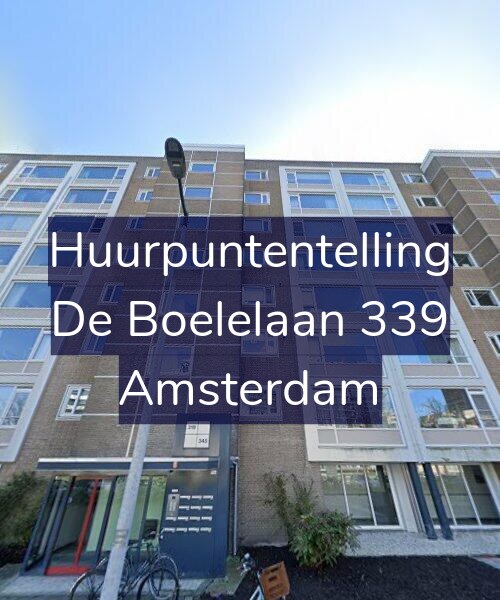 Foto gevel Huurpuntentelling voor De Boelelaan 339, Amsterdam