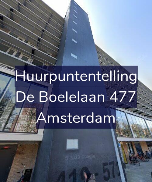Foto gevel Huurpuntentelling voor De Boelelaan 477, Amsterdam