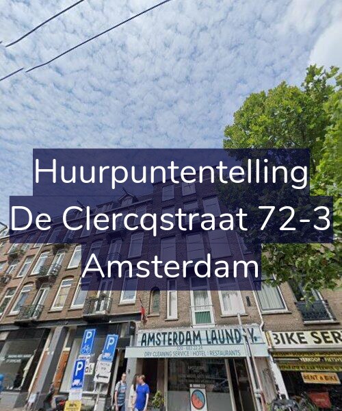 Foto gevel Huurpuntentelling voor De Clercqstraat 72-3, Amsterdam