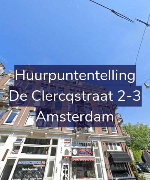 Foto gevel Huurpuntentelling voor De Clercqstraat 2-3, Amsterdam