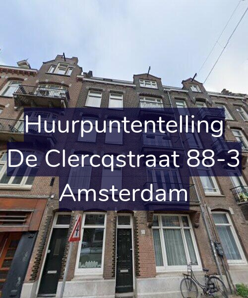 Foto gevel Huurpuntentelling voor De Clercqstraat 88-3, Amsterdam