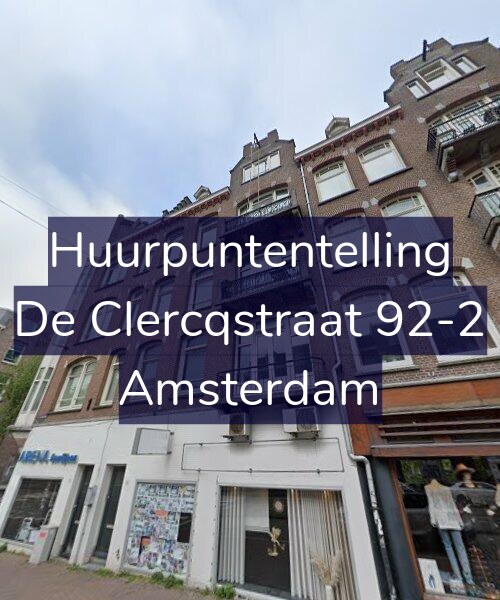 Foto gevel Huurpuntentelling voor De Clercqstraat 92-2, Amsterdam