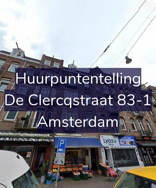 Foto gevel Huurpuntentelling voor De Clercqstraat 83-1, Amsterdam