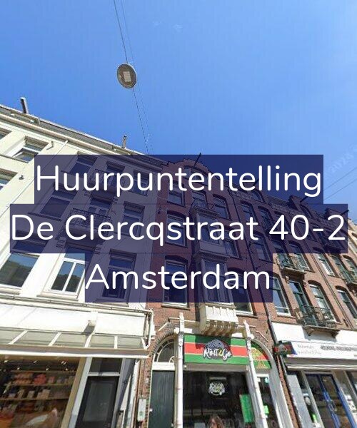Foto gevel Huurpuntentelling voor De Clercqstraat 40-2, Amsterdam