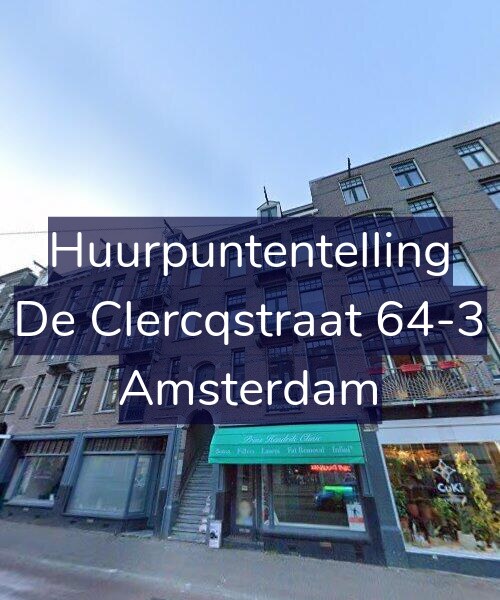 Foto gevel Huurpuntentelling voor De Clercqstraat 64-3, Amsterdam