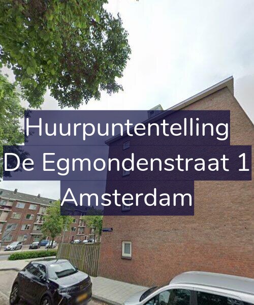 Foto gevel Huurpuntentelling voor De Egmondenstraat 1, Amsterdam