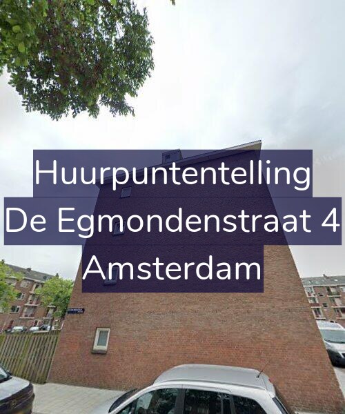 Foto gevel Huurpuntentelling voor De Egmondenstraat 4, Amsterdam