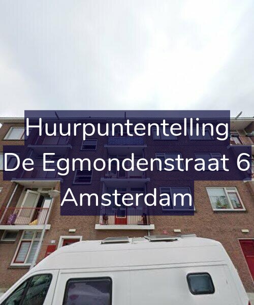 Foto gevel Huurpuntentelling voor De Egmondenstraat 6, Amsterdam