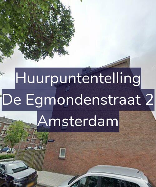 Foto gevel Huurpuntentelling voor De Egmondenstraat 2, Amsterdam