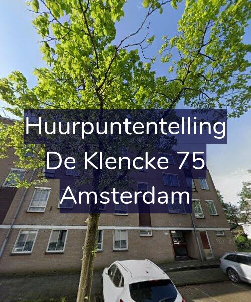 Foto gevel Huurpuntentelling voor De Klencke 75, Amsterdam