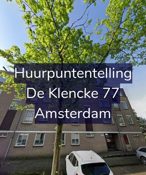 Foto gevel Huurpuntentelling voor De Klencke 77, Amsterdam