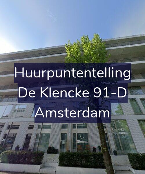 Foto gevel Huurpuntentelling voor De Klencke 91-D, Amsterdam