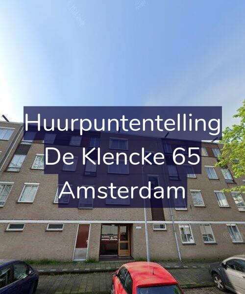 Foto gevel Huurpuntentelling voor De Klencke 65, Amsterdam