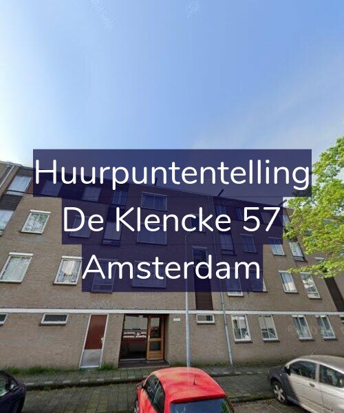Foto gevel Huurpuntentelling voor De Klencke 57, Amsterdam