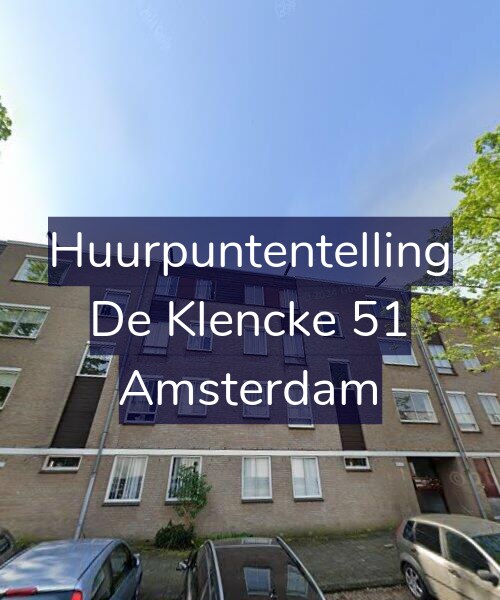 Foto gevel Huurpuntentelling voor De Klencke 51, Amsterdam