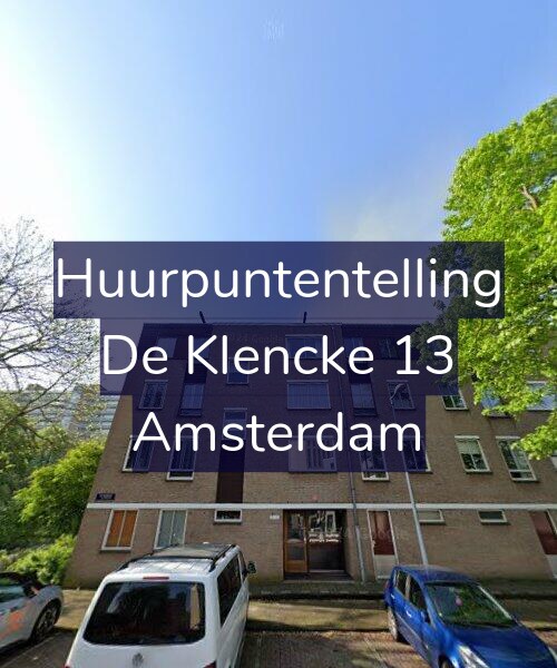 Foto gevel Huurpuntentelling voor De Klencke 13, Amsterdam