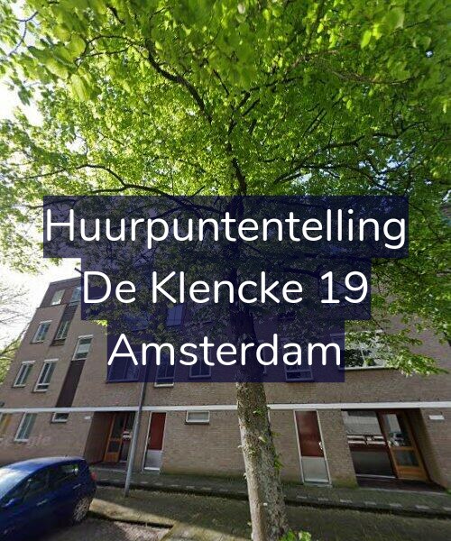 Foto gevel Huurpuntentelling voor De Klencke 19, Amsterdam