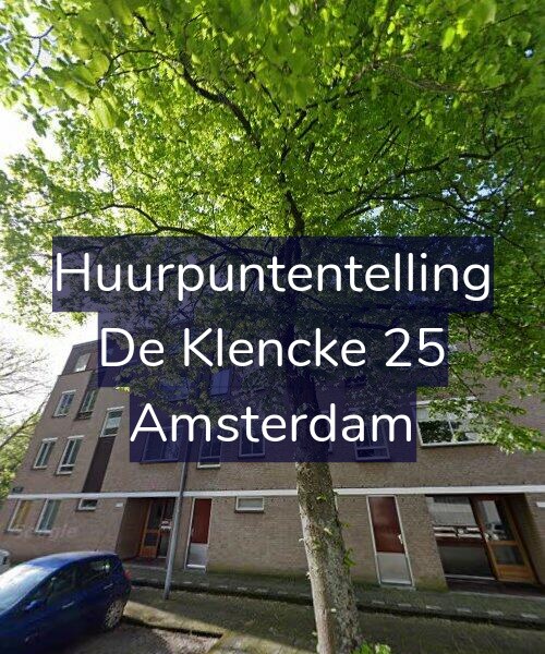 Foto gevel Huurpuntentelling voor De Klencke 25, Amsterdam