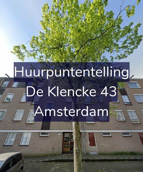 Foto gevel Huurpuntentelling voor De Klencke 43, Amsterdam