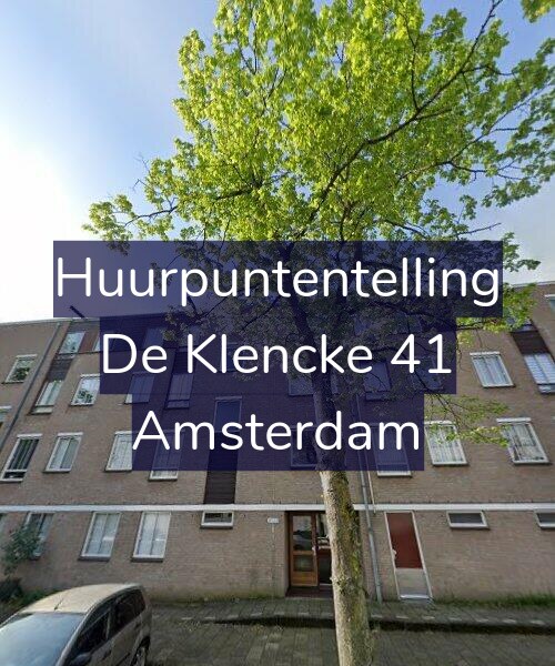 Foto gevel Huurpuntentelling voor De Klencke 41, Amsterdam