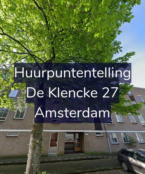 Foto gevel Huurpuntentelling voor De Klencke 27, Amsterdam