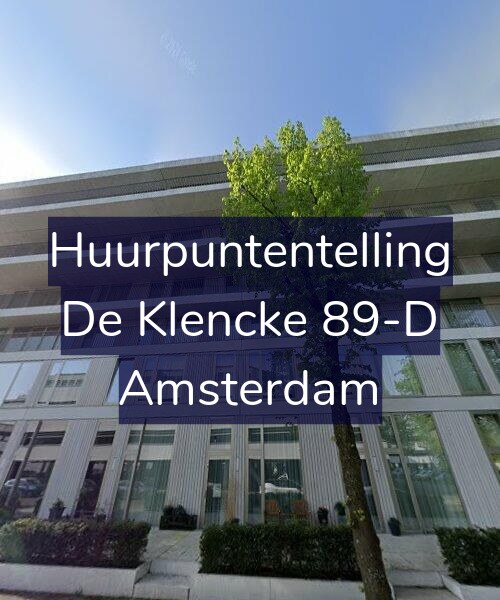 Foto gevel Huurpuntentelling voor De Klencke 89-D, Amsterdam