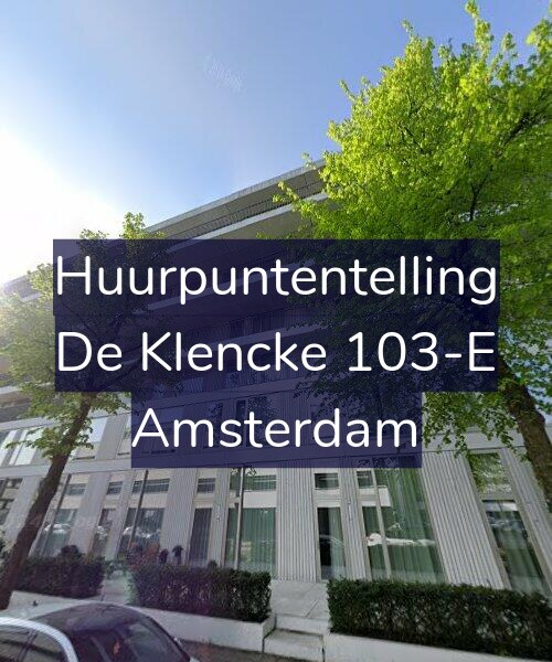 Foto gevel Huurpuntentelling voor De Klencke 103-E, Amsterdam