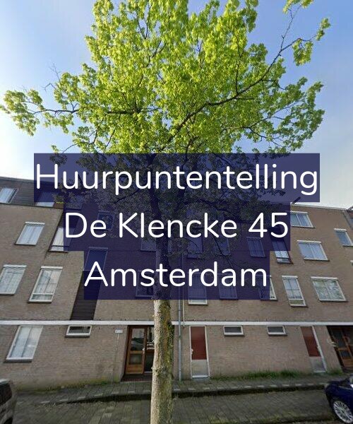 Foto gevel Huurpuntentelling voor De Klencke 45, Amsterdam