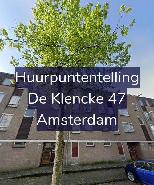 Foto gevel Huurpuntentelling voor De Klencke 47, Amsterdam