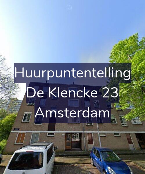 Foto gevel Huurpuntentelling voor De Klencke 23, Amsterdam
