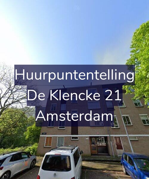 Foto gevel Huurpuntentelling voor De Klencke 21, Amsterdam