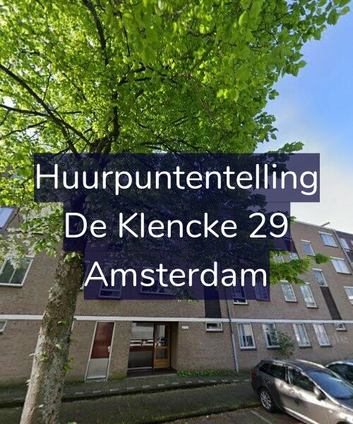 Foto gevel Huurpuntentelling voor De Klencke 29, Amsterdam