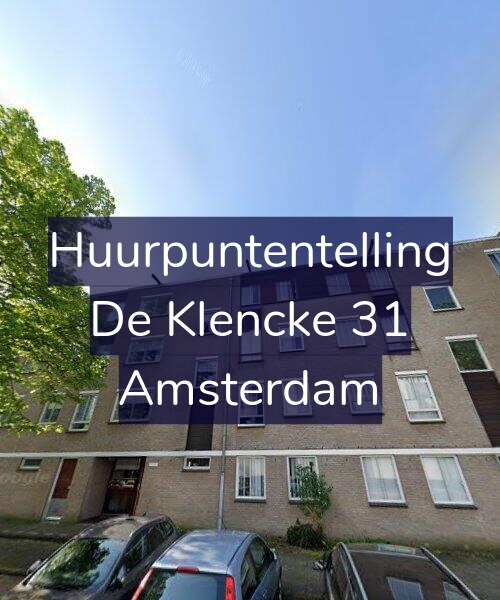 Foto gevel Huurpuntentelling voor De Klencke 31, Amsterdam