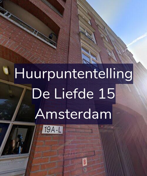 Foto gevel Huurpuntentelling voor De Liefde 15, Amsterdam