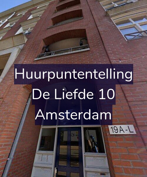 Foto gevel Huurpuntentelling voor De Liefde 10, Amsterdam