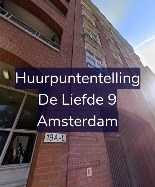 Foto gevel Huurpuntentelling voor De Liefde 9, Amsterdam