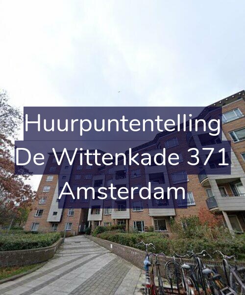 Foto gevel Huurpuntentelling voor De Wittenkade 371, Amsterdam