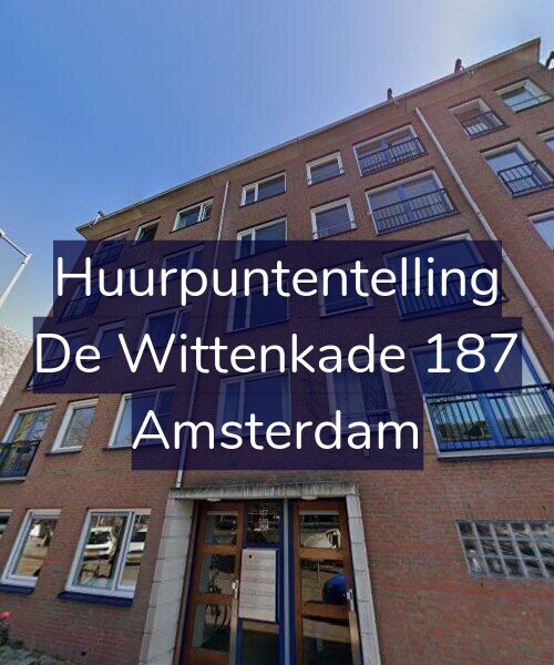 Foto gevel Huurpuntentelling voor De Wittenkade 187, Amsterdam