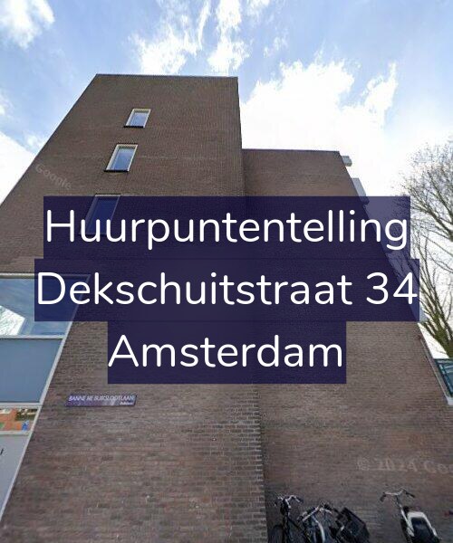 Foto gevel Huurpuntentelling voor Dekschuitstraat 34, Amsterdam