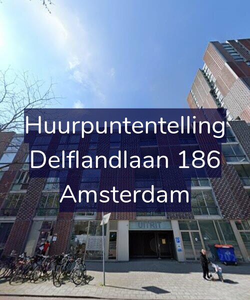 Foto gevel Huurpuntentelling voor Delflandlaan 186, Amsterdam