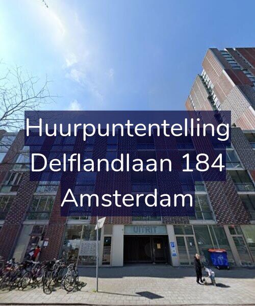 Foto gevel Huurpuntentelling voor Delflandlaan 184, Amsterdam