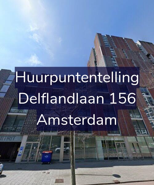 Foto gevel Huurpuntentelling voor Delflandlaan 156, Amsterdam